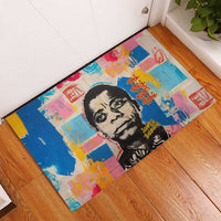 James Baldwin Rubber Doormat Colorful Graffiti Style Portrait The Fire Next Time Text Bold Civil Rights Tribute - Wonder Print Shop
