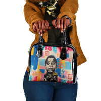 James Baldwin Shoulder Handbag Colorful Graffiti Style Portrait The Fire Next Time Text Bold Civil Rights Tribute - Wonder Print Shop