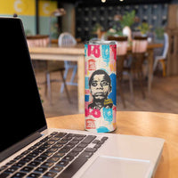 James Baldwin Skinny Tumbler Colorful Graffiti Style Portrait The Fire Next Time Text Bold Civil Rights Tribute - Wonder Print Shop