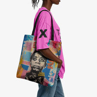 James Baldwin Tote Bag Colorful Graffiti Style Portrait The Fire Next Time Text Bold Civil Rights Tribute - Wonder Print Shop