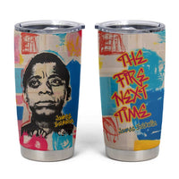 James Baldwin Tumbler Cup Colorful Graffiti Style Portrait The Fire Next Time Text Bold Civil Rights Tribute - Wonder Print Shop
