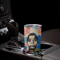 James Baldwin Tumbler Cup Colorful Graffiti Style Portrait The Fire Next Time Text Bold Civil Rights Tribute - Wonder Print Shop