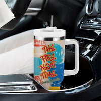 James Baldwin Tumbler With Handle Colorful Graffiti Style Portrait The Fire Next Time Text Bold Civil Rights Tribute - Wonder Print Shop