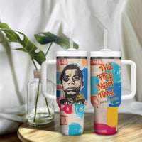 James Baldwin Tumbler With Handle Colorful Graffiti Style Portrait The Fire Next Time Text Bold Civil Rights Tribute - Wonder Print Shop