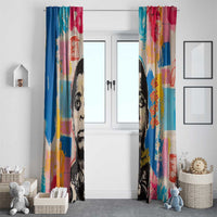 James Baldwin Window Curtain Colorful Graffiti Style Portrait The Fire Next Time Text Bold Civil Rights Tribute - Wonder Print Shop