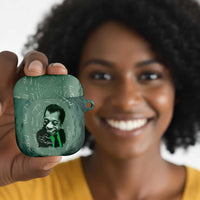 James Baldwin AirPods Case Green Handwritten Script Design Smiling Portrait Civil Rights and Literature - Wonder Print Shop