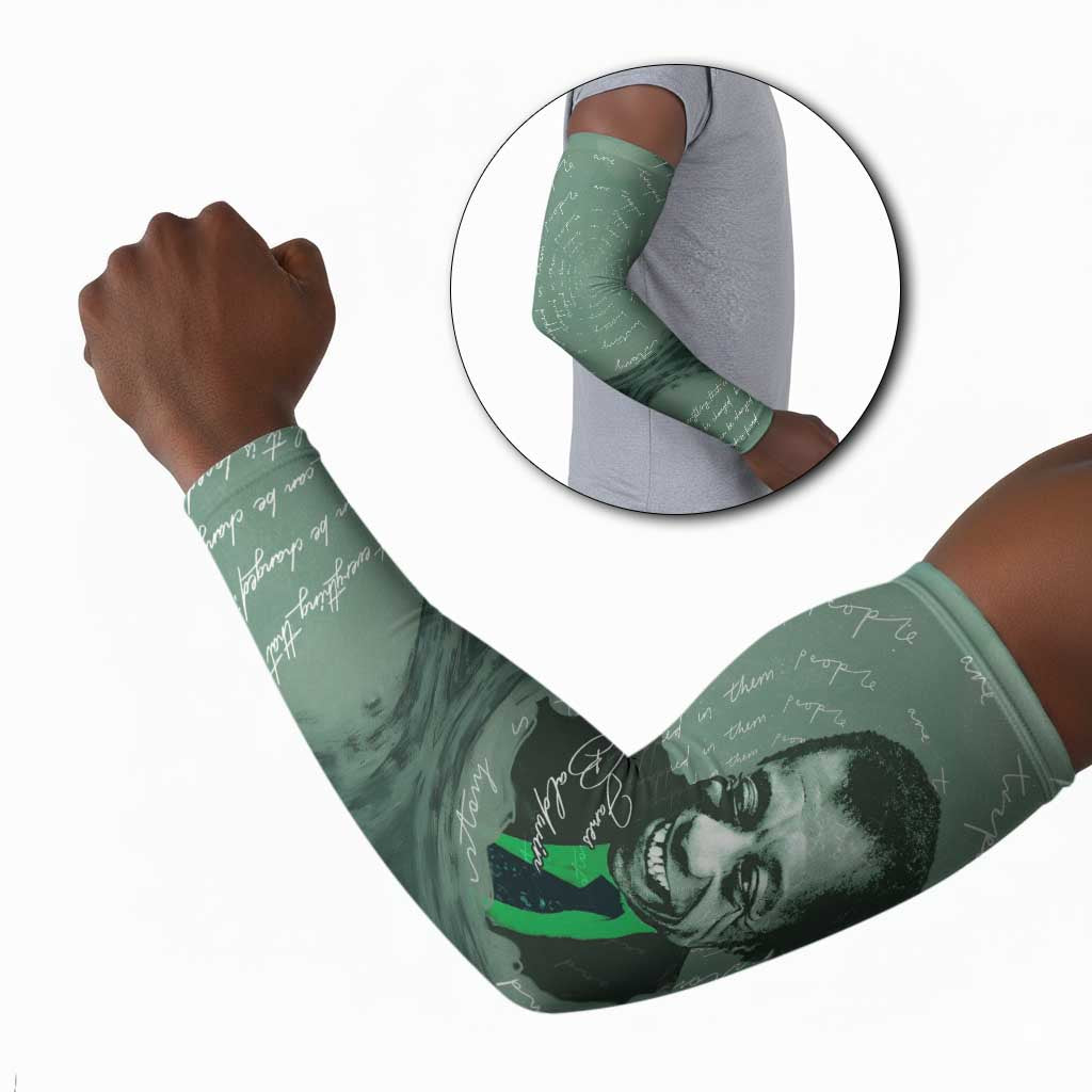 James Baldwin Arm Sleeves Green Handwritten Script Design Smiling Portrait Civil Rights and Literature - Wonder Print Shop