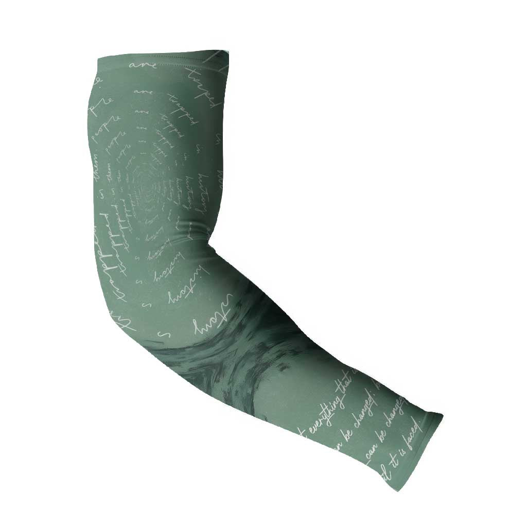James Baldwin Arm Sleeves Green Handwritten Script Design Smiling Portrait Civil Rights and Literature - Wonder Print Shop