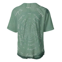 James Baldwin Baseball Jersey Green Handwritten Script Design Smiling Portrait Civil Rights and Literature TS04