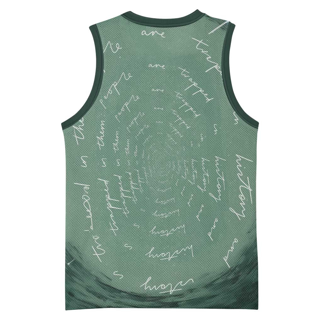 James Baldwin Basketball Jersey Green Handwritten Script Design Smiling Portrait Civil Rights and Literature - Wonder Print Shop