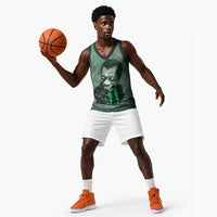 James Baldwin Basketball Jersey Green Handwritten Script Design Smiling Portrait Civil Rights and Literature - Wonder Print Shop