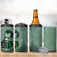 James Baldwin 4 in 1 Can Cooler Tumbler Green Handwritten Script Design Smiling Portrait Civil Rights and Literature - Wonder Print Shop