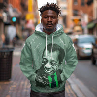 James Baldwin Hoodie Green Handwritten Script Design Smiling Portrait Civil Rights and Literature - Wonder Print Shop
