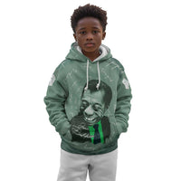 James Baldwin Kid Hoodie Green Handwritten Script Design Smiling Portrait Civil Rights and Literature - Wonder Print Shop