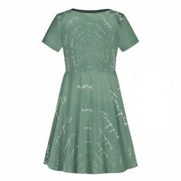 James Baldwin Kid Short Sleeve Dress Green Handwritten Script Design Smiling Portrait Civil Rights and Literature TS04