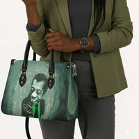 James Baldwin Leather Bag Green Handwritten Script Design Smiling Portrait Civil Rights and Literature - Wonder Print Shop