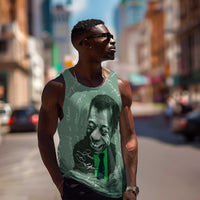 James Baldwin Men Tank Top Green Handwritten Script Design Smiling Portrait Civil Rights and Literature - Wonder Print Shop