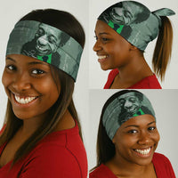 James Baldwin Neck Gaiter Green Handwritten Script Design Smiling Portrait Civil Rights and Literature - Wonder Print Shop