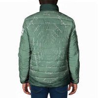 James Baldwin Padded Jacket Green Handwritten Script Design Smiling Portrait Civil Rights and Literature - Wonder Print Shop