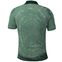 James Baldwin Polo Shirt Green Handwritten Script Design Smiling Portrait Civil Rights and Literature TS04