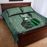 James Baldwin Quilt Bed Set Green Handwritten Script Design Smiling Portrait Civil Rights and Literature - Wonder Print Shop