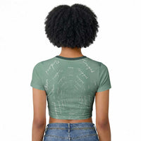 James Baldwin Raglan Cropped T shirt Green Handwritten Script Design Smiling Portrait Civil Rights and Literature TS04