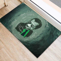 James Baldwin Rubber Doormat Green Handwritten Script Design Smiling Portrait Civil Rights and Literature - Wonder Print Shop