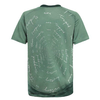 James Baldwin Rugby Jersey Green Handwritten Script Design Smiling Portrait Civil Rights and Literature TS04
