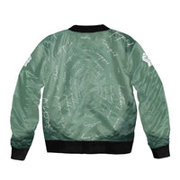 James Baldwin Sleeve Zip Bomber Jacket Green Handwritten Script Design Smiling Portrait Civil Rights and Literature - Wonder Print Shop