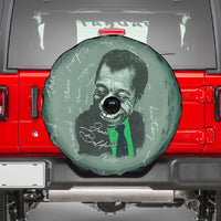 James Baldwin Spare Tire Cover Green Handwritten Script Design Smiling Portrait Civil Rights and Literature - Wonder Print Shop
