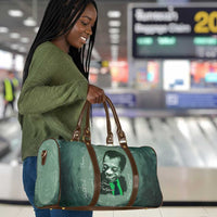 James Baldwin Travel Bag Green Handwritten Script Design Smiling Portrait Civil Rights and Literature - Wonder Print Shop