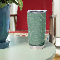 James Baldwin Tumbler Cup Green Handwritten Script Design Smiling Portrait Civil Rights and Literature - Wonder Print Shop