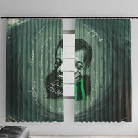 James Baldwin Window Curtain Green Handwritten Script Design Smiling Portrait Civil Rights and Literature - Wonder Print Shop