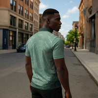 James Baldwin Zipper Polo Shirt Green Handwritten Script Design Smiling Portrait Civil Rights and Literature - Wonder Print Shop