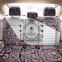 Honduras Back Car Seat Cover National Emblem Blended with Traditional Patterns - Cultural Heritage Design