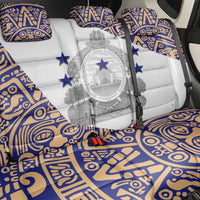 Honduras Back Car Seat Cover National Emblem Blended with Traditional Patterns - Cultural Heritage Design