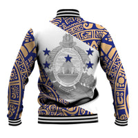 Honduras Baseball Jacket National Emblem Blended with Traditional Patterns - Cultural Heritage Design