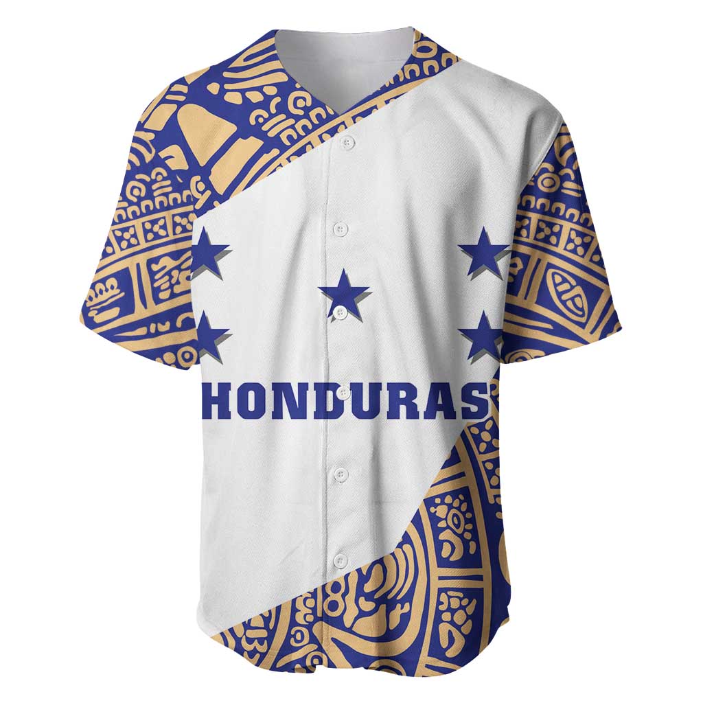 Honduras Baseball Jersey National Emblem Blended with Traditional Patterns - Cultural Heritage Design