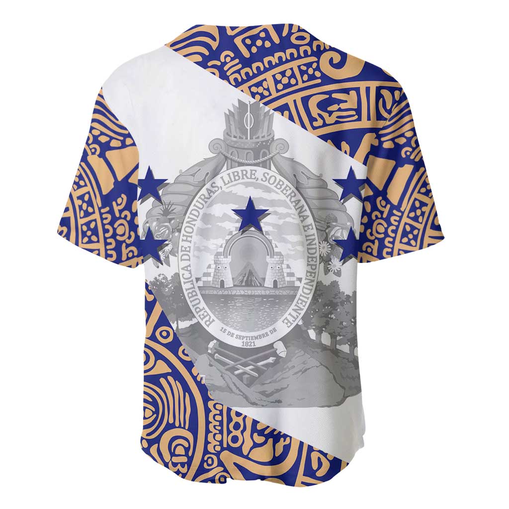 Honduras Baseball Jersey National Emblem Blended with Traditional Patterns - Cultural Heritage Design