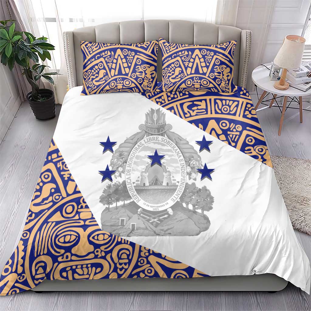 Honduras Bedding Set National Emblem Blended with Traditional Patterns - Cultural Heritage Design