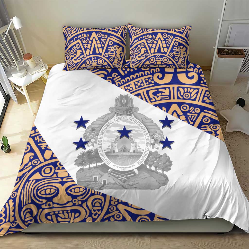 Honduras Bedding Set National Emblem Blended with Traditional Patterns - Cultural Heritage Design