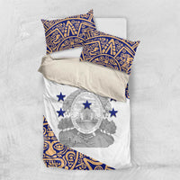 Honduras Bedding Set National Emblem Blended with Traditional Patterns - Cultural Heritage Design