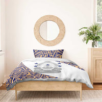 Honduras Bedding Set National Emblem Blended with Traditional Patterns - Cultural Heritage Design