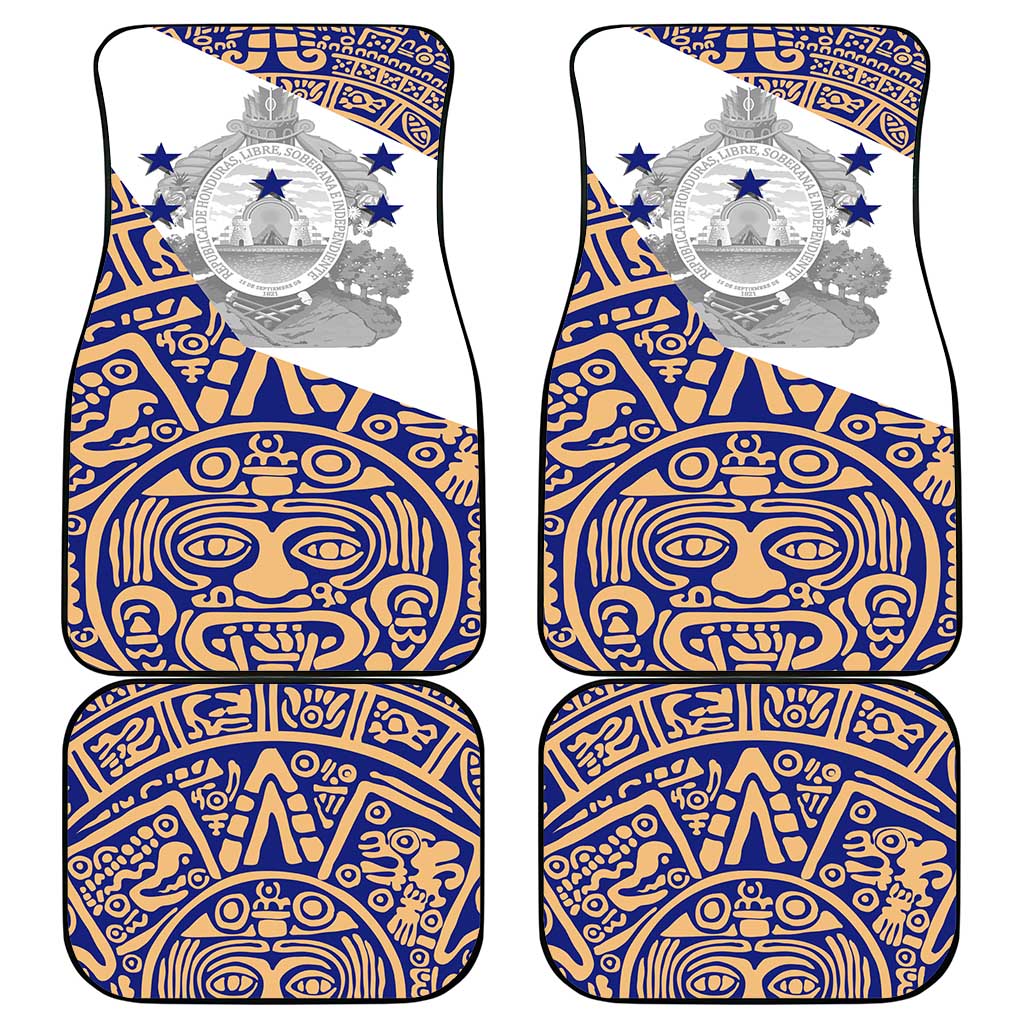 Honduras Car Mats National Emblem Blended with Traditional Patterns - Cultural Heritage Design