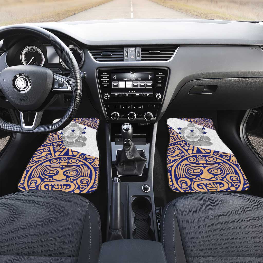 Honduras Car Mats National Emblem Blended with Traditional Patterns - Cultural Heritage Design