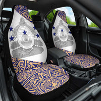 Honduras Car Seat Cover National Emblem Blended with Traditional Patterns - Cultural Heritage Design