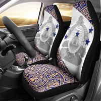 Honduras Car Seat Cover National Emblem Blended with Traditional Patterns - Cultural Heritage Design