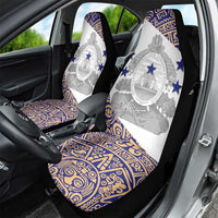 Honduras Car Seat Cover National Emblem Blended with Traditional Patterns - Cultural Heritage Design