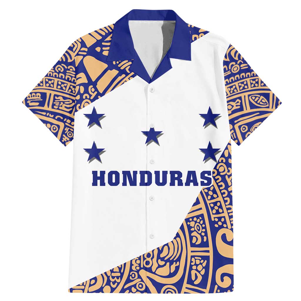 Honduras Family Matching Mermaid Dress and Hawaiian Shirt National Emblem Blended with Traditional Patterns - Cultural Heritage Design