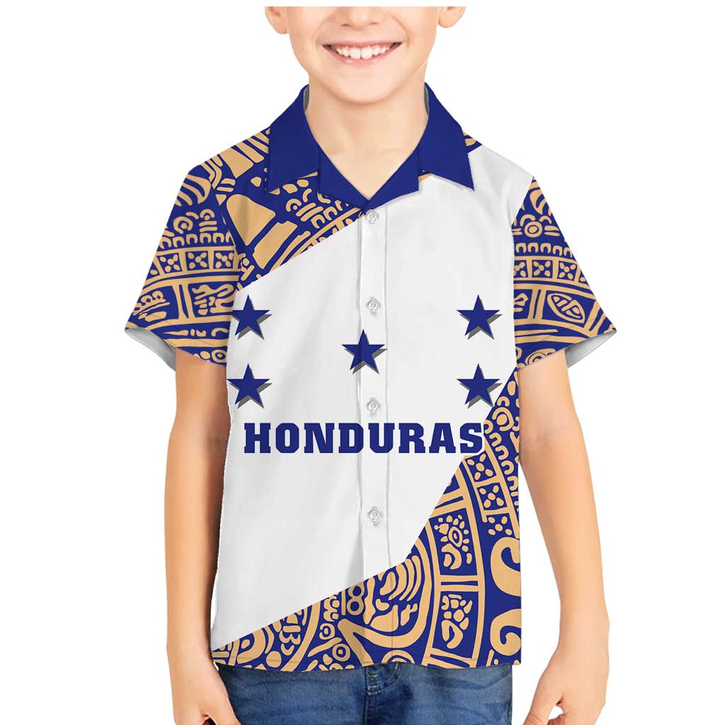 Honduras Family Matching Mermaid Dress and Hawaiian Shirt National Emblem Blended with Traditional Patterns - Cultural Heritage Design